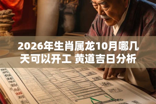 2026年生肖属龙10月哪几天可以开工 黄道吉日分析 2026年生肖属龙10月哪几天可以开工 黄道吉日分析