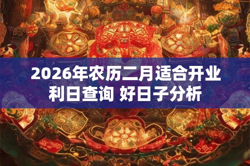 2026年农历二月适合开业利日查询 好日子分析 2026年农历二月适合开业利日查询 好日子分析