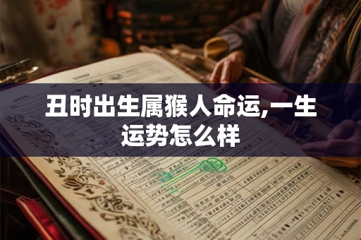 丑时出生属猴人命运,一生运势怎么样 丑时出生属猴人命运,一生运势怎么样