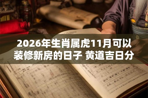 2026年生肖属虎11月可以装修新房的日子 黄道吉日分析 2026年生肖属虎11月可以装修新房的日子 黄道吉日分析