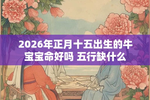 2026年正月十五出生的牛宝宝命好吗 五行缺什么 2026年正月十五出生的牛宝宝命好吗 五行缺什么