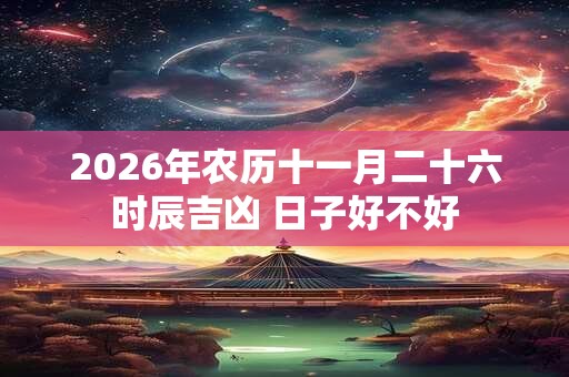 2026年农历十一月二十六时辰吉凶 日子好不好 2026年农历十一月二十六时辰吉凶 日子好不好