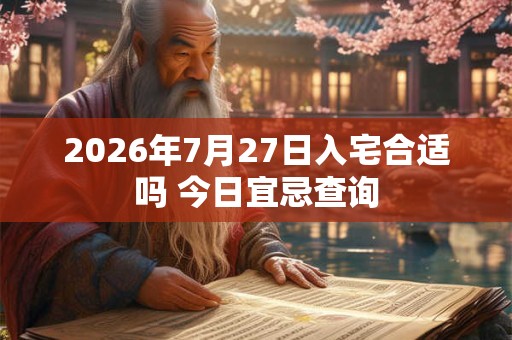 2026年7月27日入宅合适吗 今日宜忌查询