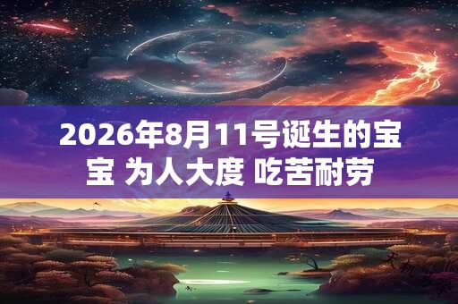 2026年8月11号诞生的宝宝 为人大度 吃苦耐劳 2026年8月11号诞生的宝宝 为人大度 吃苦耐劳