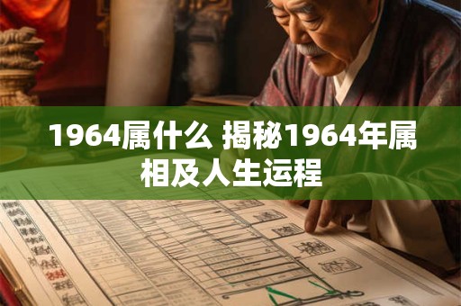 1964属什么 揭秘1964年属相及人生运程
