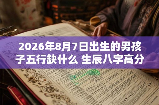 2026年8月7日出生的男孩子五行缺什么 生辰八字高分取名
