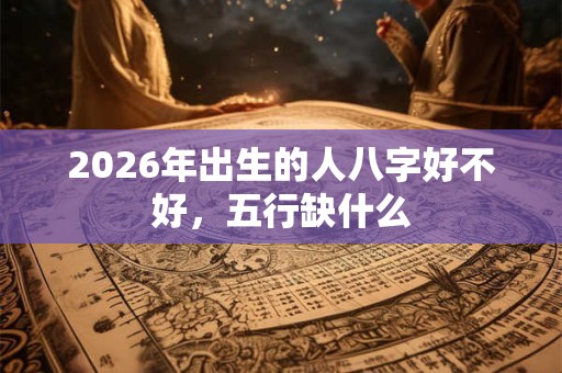 2026年出生的人八字好不好,五行缺什么 2026年出生的人八字好不好,五行缺什么