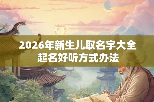 2026年新生儿取名字大全 起名好听方式办法