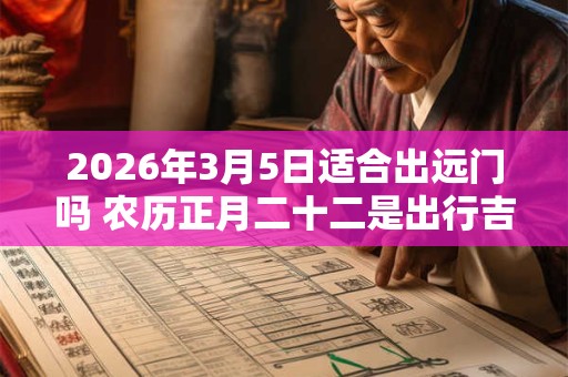2026年3月5日适合出远门吗 农历正月二十二是出行吉日吗 2026年3月5日适合出远门吗 农历正月二十二是出行吉日吗