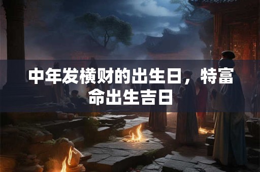 中年发横财的出生日，特富命出生吉日