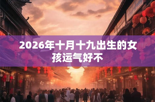 2026年十月十九出生的女孩运气好不