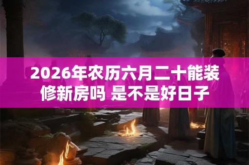 2026年农历六月二十能装修新房吗 是不是好日子