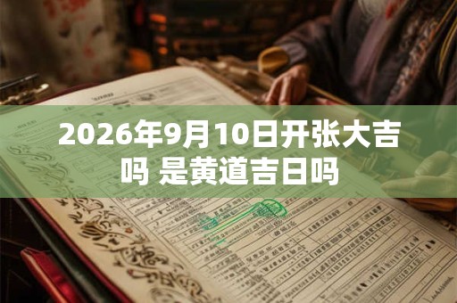 2026年9月10日开张大吉吗 是黄道吉日吗 2026年9月10日开张大吉吗 是黄道吉日吗