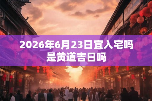 2026年6月23日宜入宅吗是黄道吉日吗 2026年6月23日宜入宅吗是黄道吉日吗