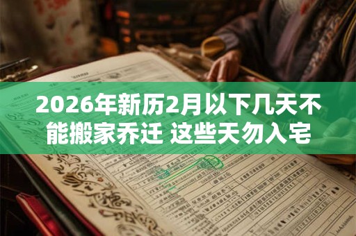 2026年新历2月以下几天不能搬家乔迁 这些天勿入宅