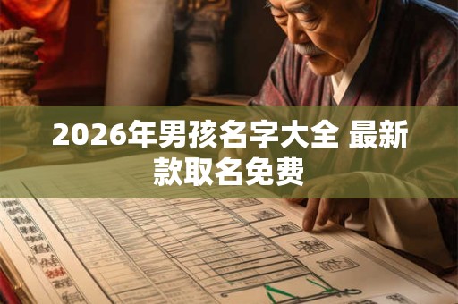 2026年男孩名字大全 最新款取名免费 2026年男孩名字大全 最新款取名免费