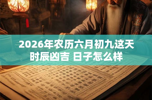 2026年农历六月初九这天时辰凶吉 日子怎么样 2026年农历六月初九这天时辰凶吉 日子怎么样