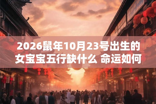 2026鼠年10月23号出生的女宝宝五行缺什么 命运如何