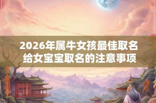 2026年属牛女孩最佳取名 给女宝宝取名的注意事项 2026年属牛女孩最佳取名 给女宝宝取名的注意事项