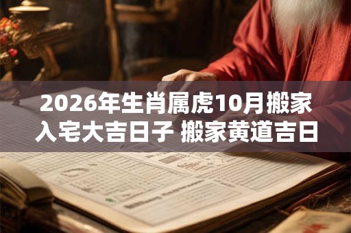 2026年生肖属虎10月搬家入宅大吉日子 搬家黄道吉日 2026年生肖属虎10月搬家入宅大吉日子 搬家黄道吉日