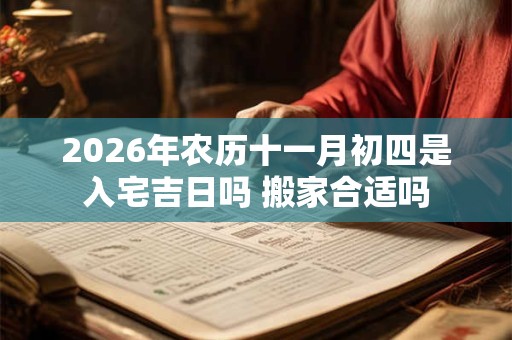 2026年农历十一月初四是入宅吉日吗 搬家合适吗
