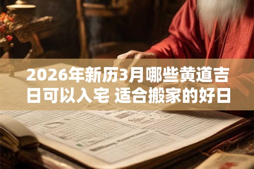 2026年新历3月哪些黄道吉日可以入宅 适合搬家的好日子