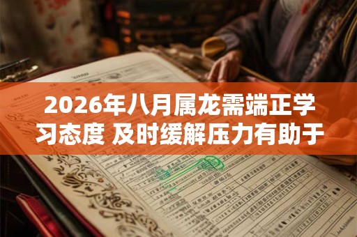 2026年八月属龙需端正学习态度 及时缓解压力有助于健康