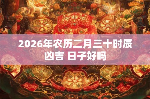 2026年农历二月三十时辰凶吉 日子好吗 2026年农历二月三十时辰凶吉 日子好吗