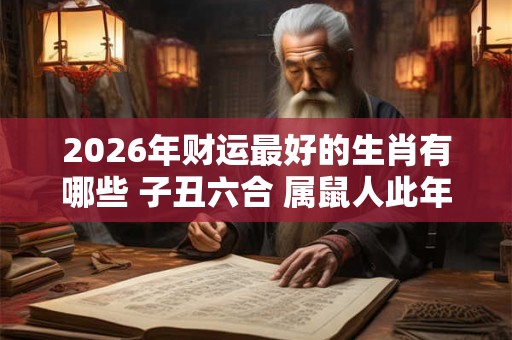 2026年财运最好的生肖有哪些 子丑六合 属鼠人此年回报丰厚 2026年财运最好的生肖有哪些 子丑六合 属鼠人此年回报丰厚