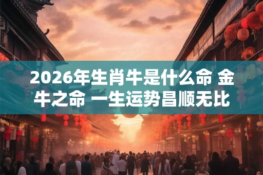 2026年生肖牛是什么命 金牛之命 一生运势昌顺无比