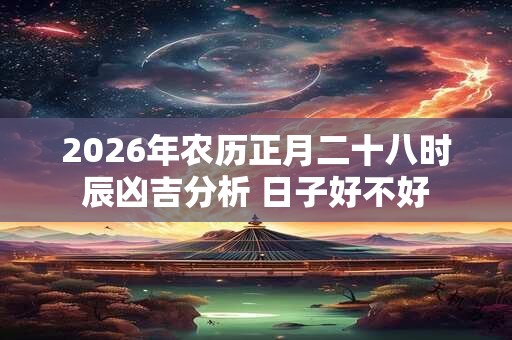 2026年农历正月二十八时辰凶吉分析 日子好不好