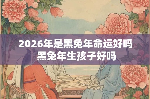 2026年是黑兔年命运好吗 黑兔年生孩子好吗 2026年是黑兔年命运好吗 黑兔年生孩子好吗