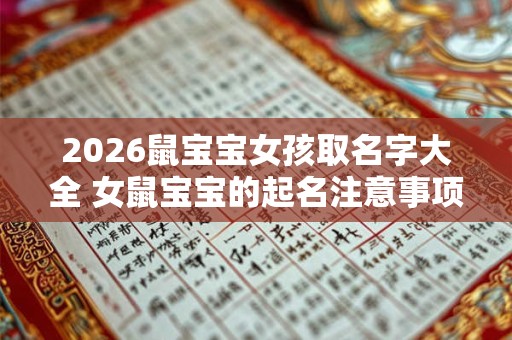 2026鼠宝宝女孩取名字大全 女鼠宝宝的起名注意事项 2026鼠宝宝女孩取名字大全 女鼠宝宝的起名注意事项