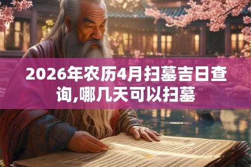 2026年农历4月扫墓吉日查询,哪几天可以扫墓 2026年农历4月扫墓吉日查询,哪几天可以扫墓