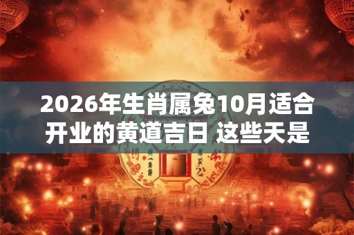 2026年生肖属兔10月适合开业的黄道吉日 这些天是吉日 2026年生肖属兔10月适合开业的黄道吉日 这些天是吉日