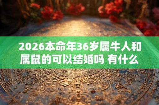 2026本命年36岁属牛人和属鼠的可以结婚吗 有什么影响
