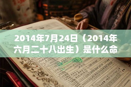 2014年7月24日（2014年六月二十八出生）是什么命_命运如何
