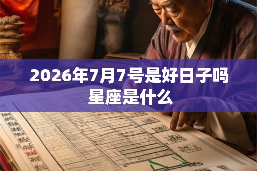2026年7月7号是好日子吗 星座是什么