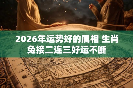 2026年运势好的属相 生肖兔接二连三好运不断 2026年运势好的属相 生肖兔接二连三好运不断