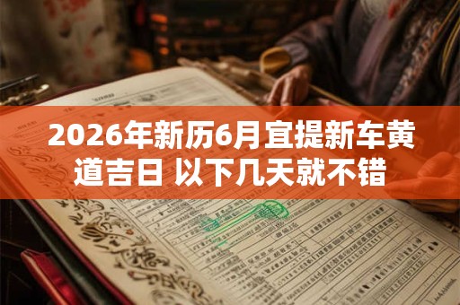 2026年新历6月宜提新车黄道吉日 以下几天就不错 2026年新历6月宜提新车黄道吉日 以下几天就不错