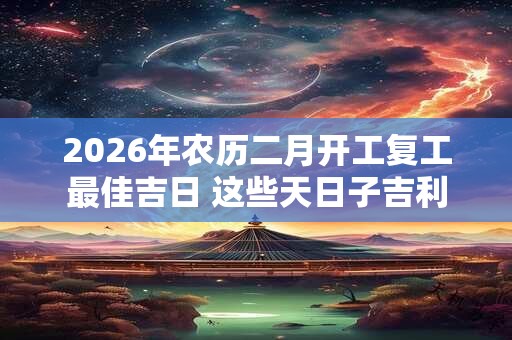 2026年农历二月开工复工最佳吉日 这些天日子吉利 2026年农历二月开工复工最佳吉日 这些天日子吉利