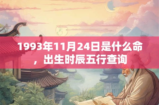 1993年11月24日是什么命，出生时辰五行查询
