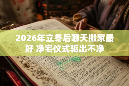 2026年立冬后哪天搬家最好 净宅仪式驱出不净 2026年立冬后哪天搬家最好 净宅仪式驱出不净
