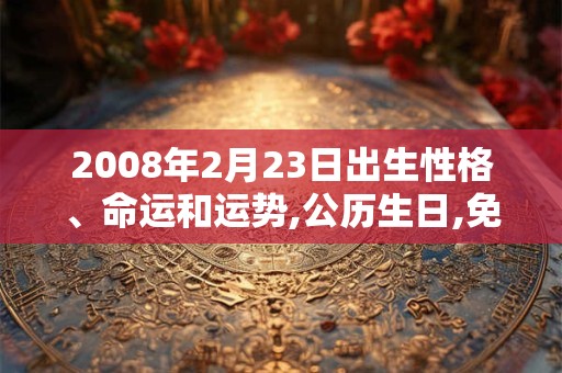 2008年2月23日出生性格、命运和运势,公历生日,免费算命 2008年2月23日出生性格、命运和运势,公历生日,免费算命