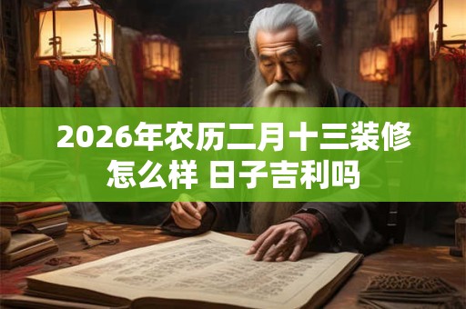 2026年农历二月十三装修怎么样 日子吉利吗 2026年农历二月十三装修怎么样 日子吉利吗