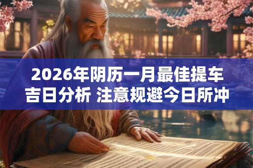 2026年阴历一月最佳提车吉日分析 注意规避今日所冲 2026年阴历一月最佳提车吉日分析 注意规避今日所冲