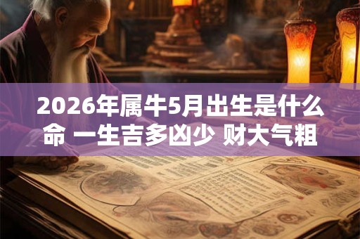2026年属牛5月出生是什么命 一生吉多凶少 财大气粗