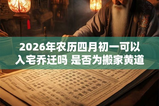 2026年农历四月初一可以入宅乔迁吗 是否为搬家黄道吉日 2026年农历四月初一可以入宅乔迁吗 是否为搬家黄道吉日