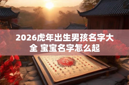 2026虎年出生男孩名字大全 宝宝名字怎么起