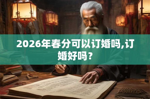 2026年春分可以订婚吗,订婚好吗？